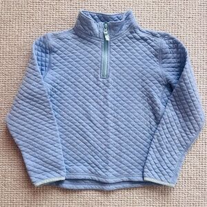 J Crew Factory Girls Quilted Half Zip Pullover